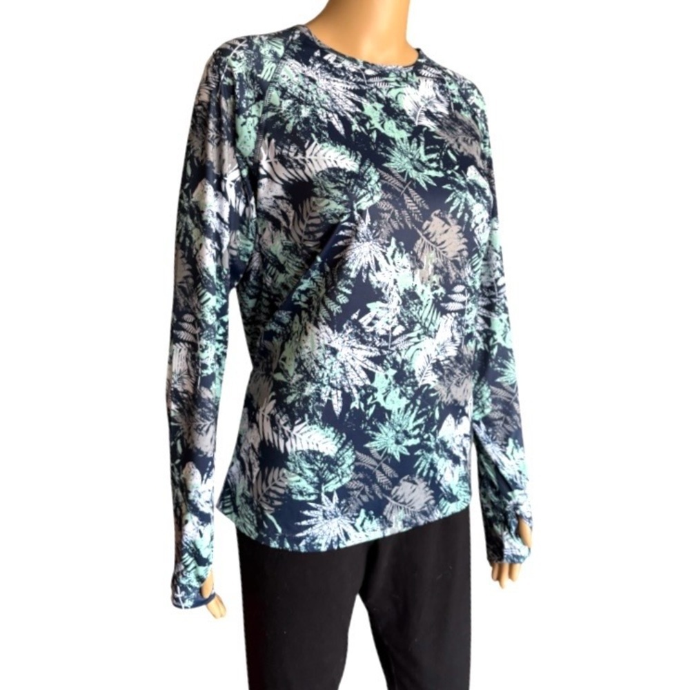 🌞🕶️🌊REEL LIFE Women’s Long Sleeve UV 50+ Swim Tee Rash Guard with Thumb Holes
